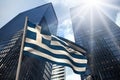 Composite image of greece national flag Royalty Free Stock Photo