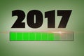 Composite image of green loading display