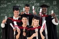 Composite image of group of people graduating from college Royalty Free Stock Photo