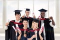 Composite image of group of people graduating from college Royalty Free Stock Photo