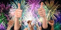 Composite image of hands showing thumbs up Royalty Free Stock Photo