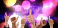 Composite image of hands showing thumbs up Royalty Free Stock Photo