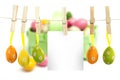 Composite image of hanging easter eggs Royalty Free Stock Photo