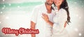 Composite image of happy couple looking at camera Royalty Free Stock Photo