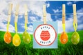 Composite image of happy easter graphic Royalty Free Stock Photo