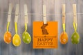 Composite image of happy easter graphic Royalty Free Stock Photo
