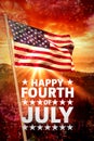 Composite image of happy fourth of july Royalty Free Stock Photo