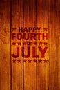 Composite image of happy fourth of july Royalty Free Stock Photo