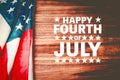 Composite image of happy fourth of july Royalty Free Stock Photo