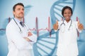 Composite image of happy medical team Royalty Free Stock Photo