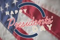 Composite image of happy presidents day. vector typography Royalty Free Stock Photo