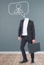 Composite image of headless businessman holding briefcase Royalty Free Stock Photo