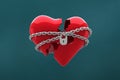 Composite image of locked heart Royalty Free Stock Photo