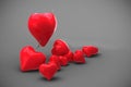 Composite image of love hearts Royalty Free Stock Photo