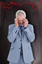 Composite image of man with headache Royalty Free Stock Photo