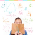 Composite image of math and science doodles Royalty Free Stock Photo