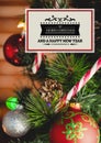 Composite image of merry christmas and happy new year message Royalty Free Stock Photo