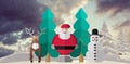 Composite image of merry christmas illustration Royalty Free Stock Photo