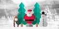 Composite image of merry christmas illustration Royalty Free Stock Photo