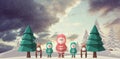 Composite image of merry christmas illustration Royalty Free Stock Photo