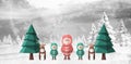Composite image of merry christmas illustration Royalty Free Stock Photo