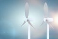 Composite image of modern wind mill 3d Royalty Free Stock Photo