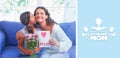 Composite image of mothers day greeting Royalty Free Stock Photo