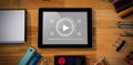 Composite image of music player interface Royalty Free Stock Photo
