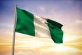 Composite image of nigeria national flag Royalty Free Stock Photo