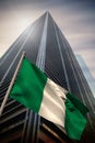 Composite image of nigeria national flag Royalty Free Stock Photo