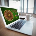 Composite image of online roulette game Royalty Free Stock Photo