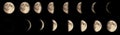 Composite image of the phases of the moon Royalty Free Stock Photo