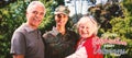 Composite image of portrait of army woman with parents