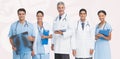 Composite image of portrait of confident medical team Royalty Free Stock Photo