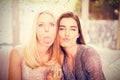 Composite image of portrait of women making funny faces Royalty Free Stock Photo