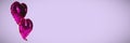 Composite image of purple heart shape balloons Royalty Free Stock Photo