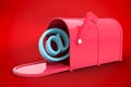 Composite image of red email post box Royalty Free Stock Photo
