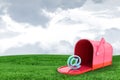 Composite image of red email post box Royalty Free Stock Photo