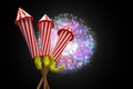 Composite image of rockets for fireworks Royalty Free Stock Photo