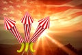 Composite image of rockets for fireworks Royalty Free Stock Photo