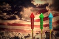 Composite image of rockets for fireworks Royalty Free Stock Photo