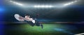 Composite image of rugby player scoring a try Royalty Free Stock Photo