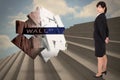Composite image of serious businesswoman Royalty Free Stock Photo