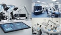 Modern Laboratory and Robotics in Scientific Research Royalty Free Stock Photo