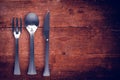 Composite image of silver knife, fork and spoon Royalty Free Stock Photo