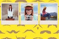Composite image of smiling hipster woman holding suitcase Royalty Free Stock Photo