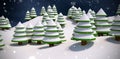 Composite image of snow covered trees Royalty Free Stock Photo