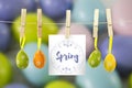 Composite image of spring logo against background