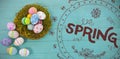 Composite image of spring logo against background