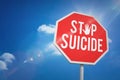 Composite image of stop suicide Royalty Free Stock Photo